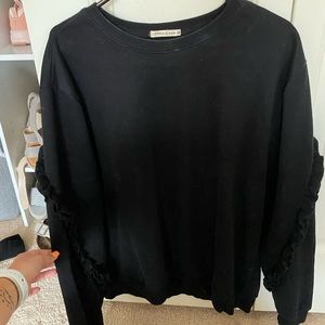 Ruffle sleeve sweater